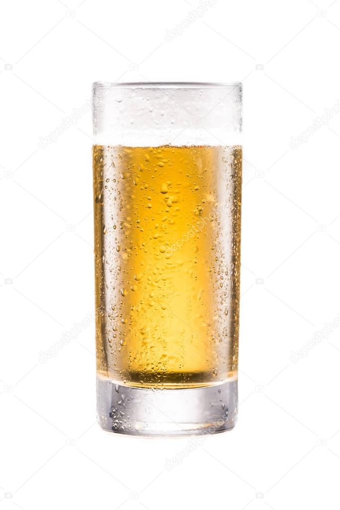 glass of fresh tasty beer