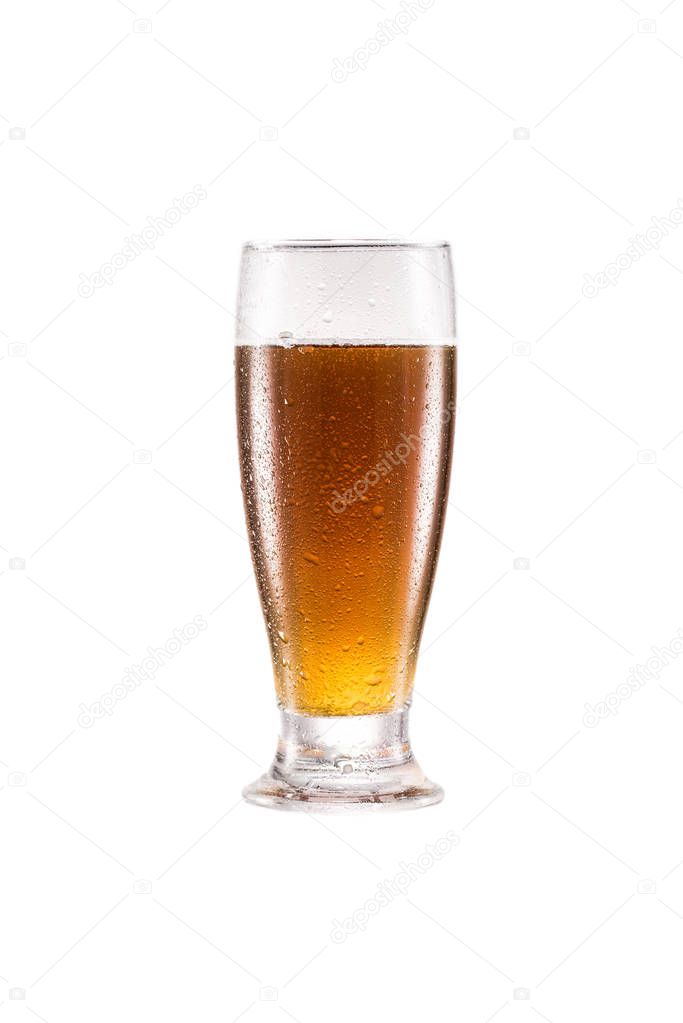 glass of fresh tasty beer