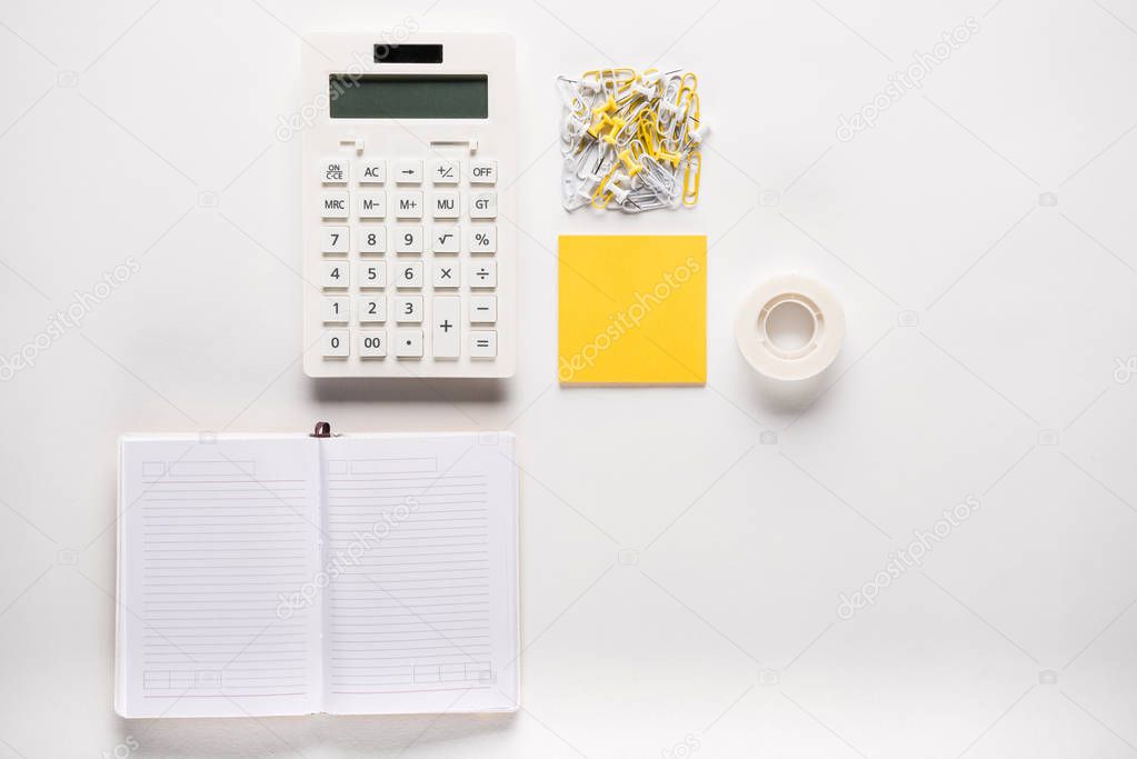 composition of school supplies