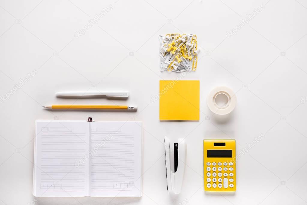 composition of school supplies