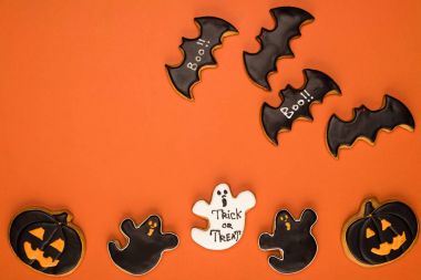 Cadılar Bayramı çerezleri kompozisyon