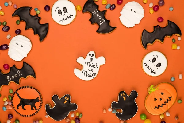 Composición de las galletas de Halloween —  Fotos de Stock