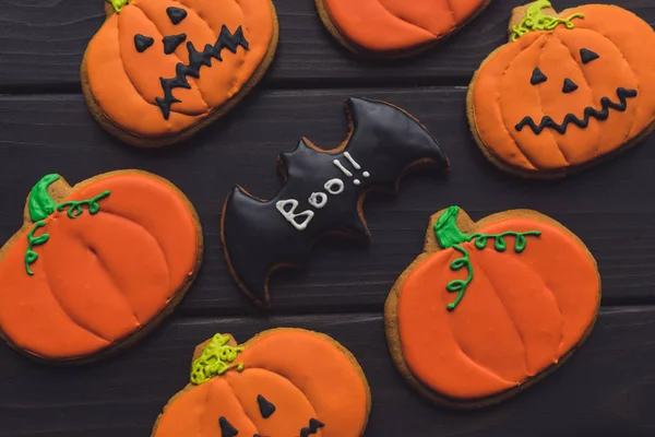 Домашнее печенье на Хэллоуин — стоковое фото