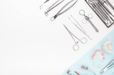 set of dental tools clipart