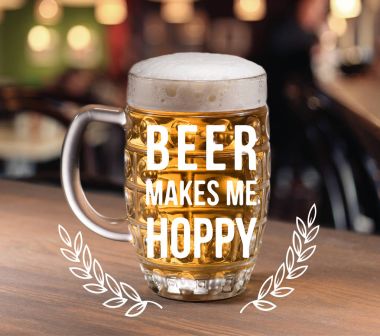 glass of beer standing table clipart