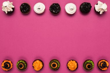 Dekoratif Cadılar Bayramı cupcakes