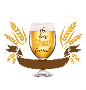 glass of beer with froth clipart