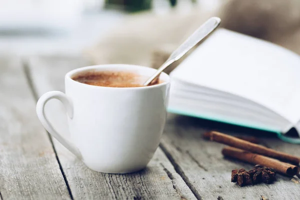 Cup of cacao on table — Stock Photo, Image