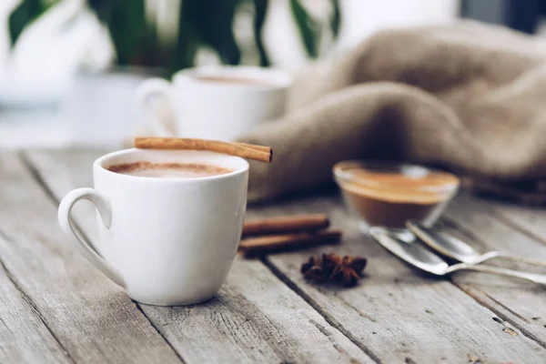 Cup of cacao on table — Stock Photo, Image