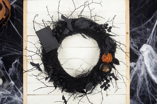 Decorative halloween wreath — Stock Photo, Image
