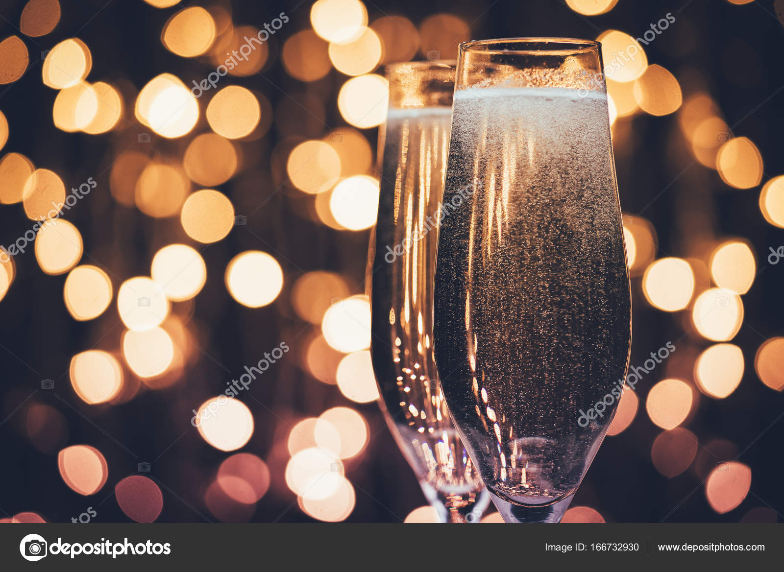 Glasses of champagne with bubbles — Stock Photo © VadimVasenin 166732930