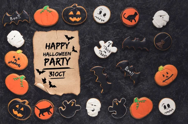 Homemade Halloween cookies — Stockfoto