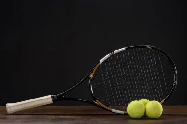 tennis racket and balls clipart