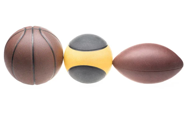 Sport balls in a row — Stock Photo, Image