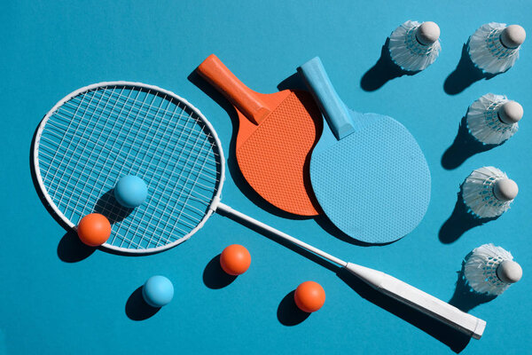 ping pong and badminton equipment