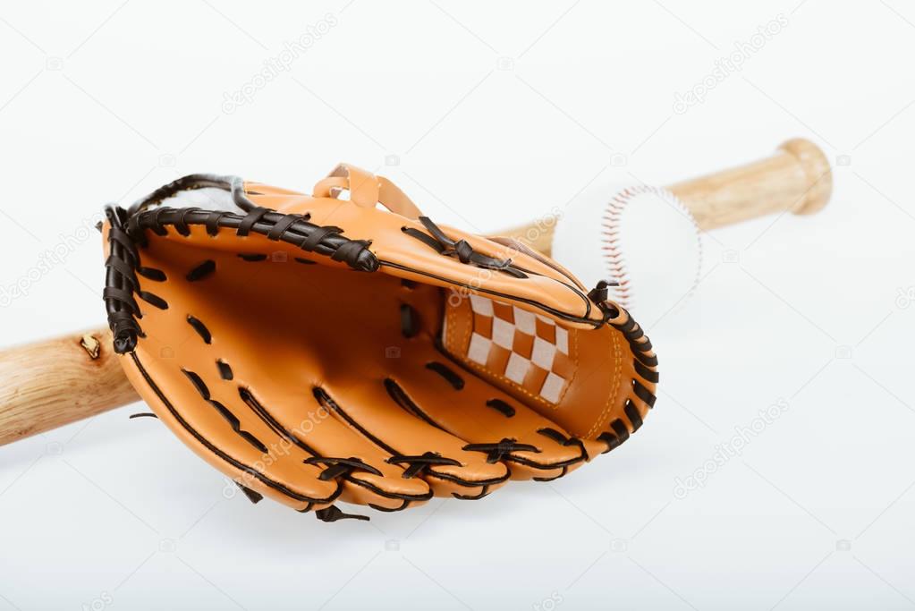 baseball equipment and mitt