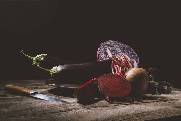 ripe vegetables on table