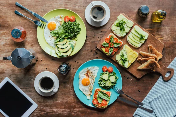 Friska frukost för två — Stockfoto