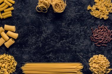 various raw pasta clipart