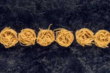 pasta nests in row clipart