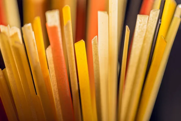 Colored raw spaghetti — Stock Photo, Image