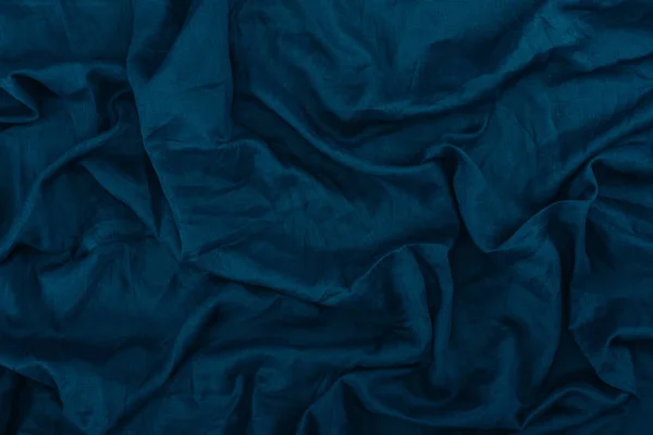 Dark blue linen texture — Stock Photo, Image