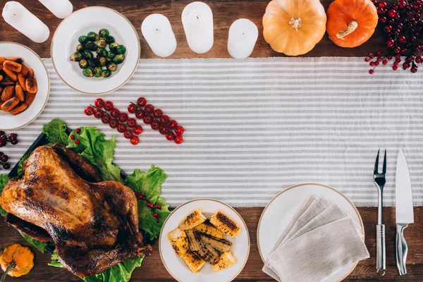 Mat sammansättning för thanksgiving day — Stockfoto
