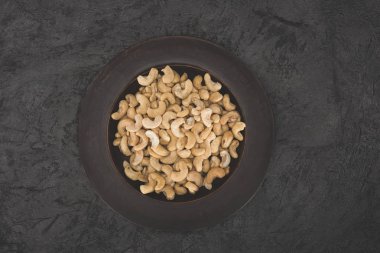 delicious cashew on plate clipart