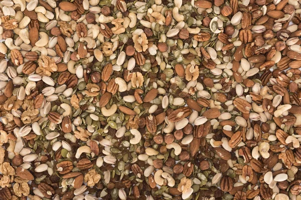 Nuts background — Stock Photo, Image