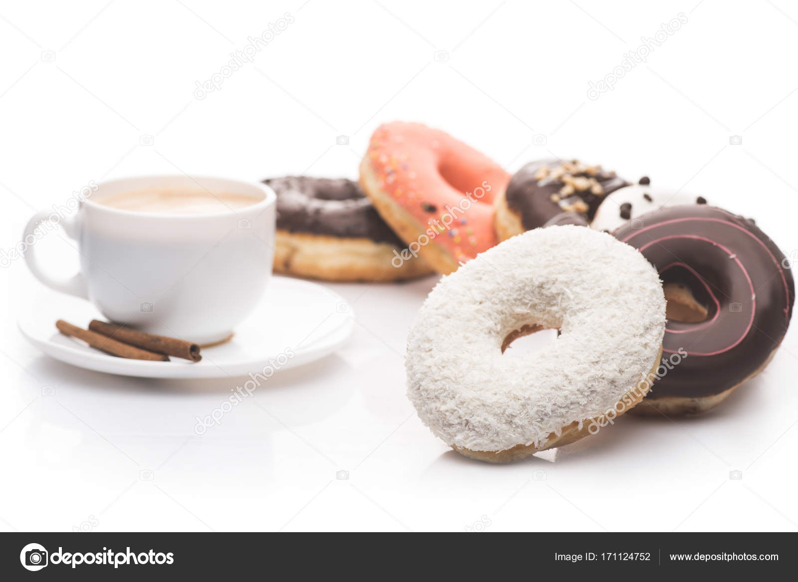 Doughnuts and cup of coffee — Stock Photo © VadimVasenin #171124752