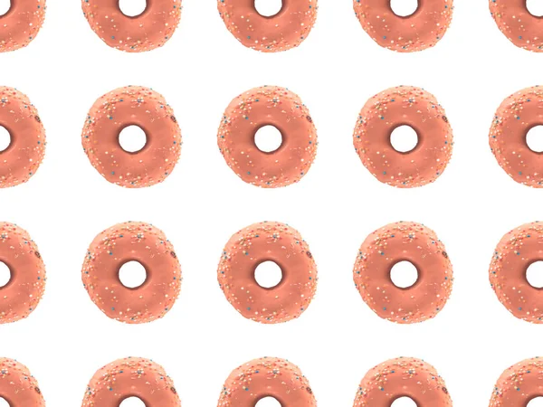 Pattern from delicious doughnuts — Stock Photo, Image