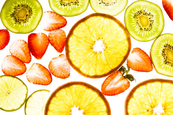 tasty fruits and strawberries 