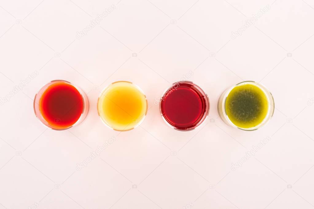 glasses of different juice