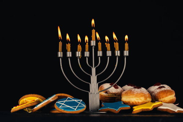 traditional jewish menorah