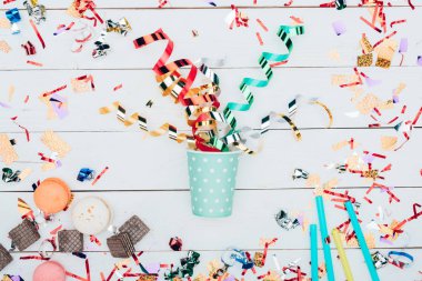 paper cup with confetti clipart