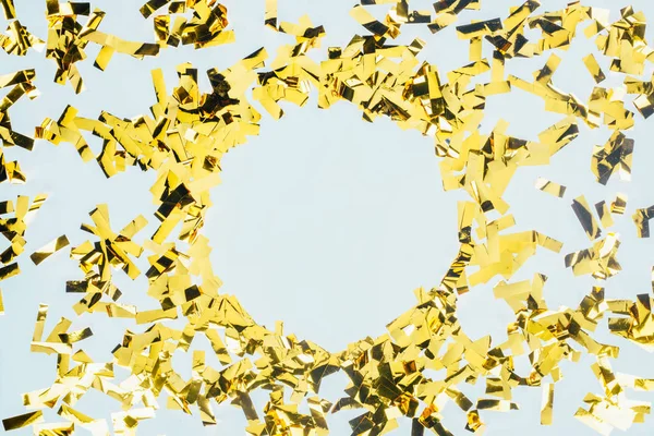 Frame made of golden confetti — Stock Photo, Image