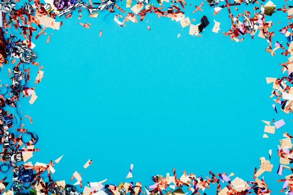 frame made of confetti