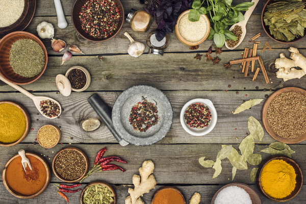 pestle and mortar with pepper