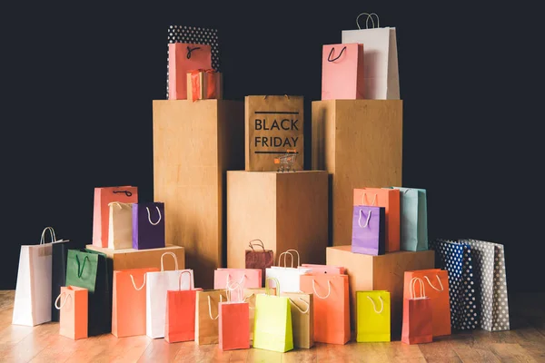 Bolsas de compras el viernes negro — Foto de Stock