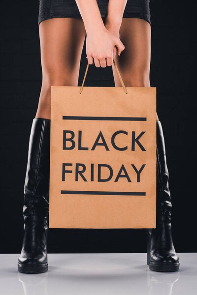 shopping bag with black friday 