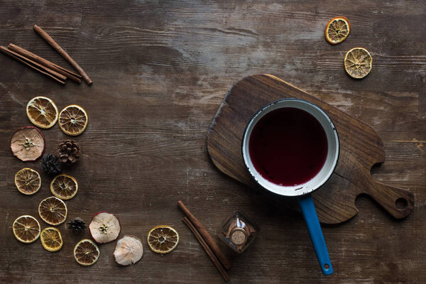 water dipper with wine