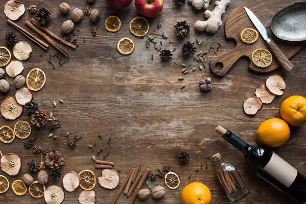 ingredients for homemade mulled wine