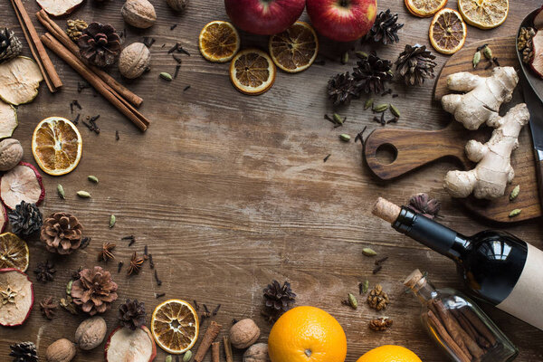 ingredients for homemade mulled wine