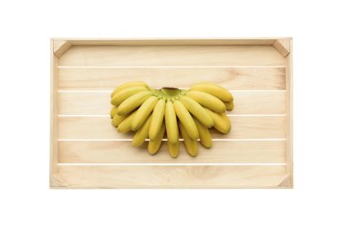 bananas on wooden tray clipart