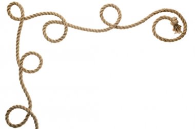 wavy rope with knot  clipart