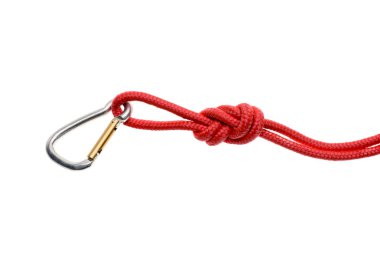 rope with knot and carabiner clipart