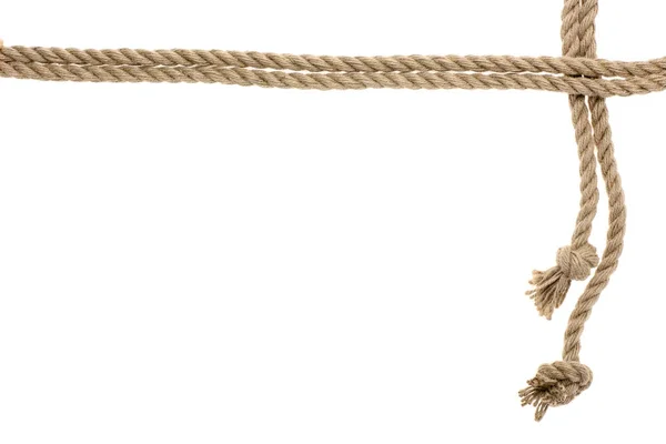 Nautische touw met knopen — Stockfoto