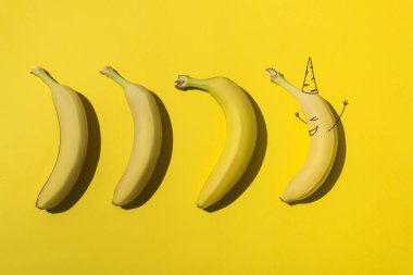 bananas and party hat clipart