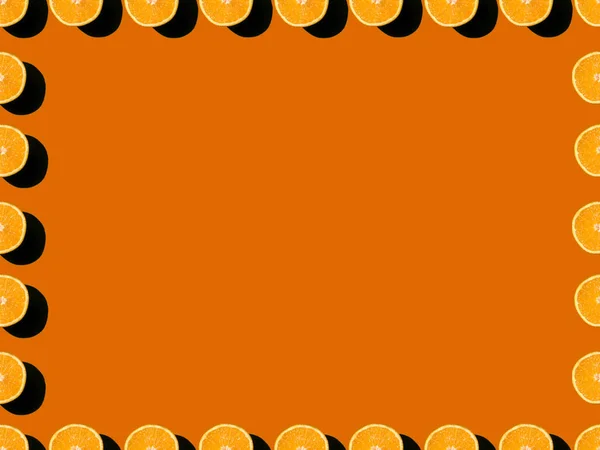 Ram från skivade apelsiner — Gratis stockfoto