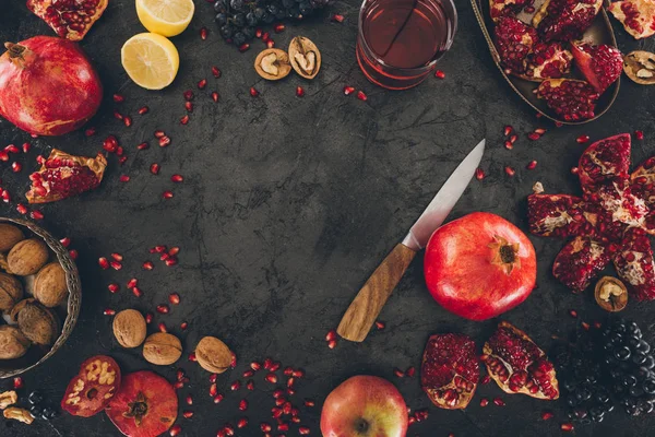 Preparación de jugo de granada casero — Foto de Stock